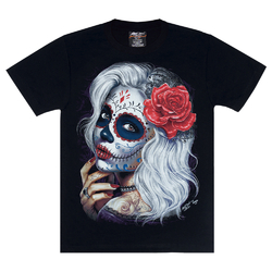 Футболка Muerte (silver hair with rose) (3D, світиться в темряві) (Rock Chang, 3D, Special Effects, The Absolute collections)