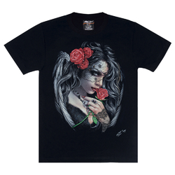 Футболка Gothic Lady with Rose (3D, светится в темноте)