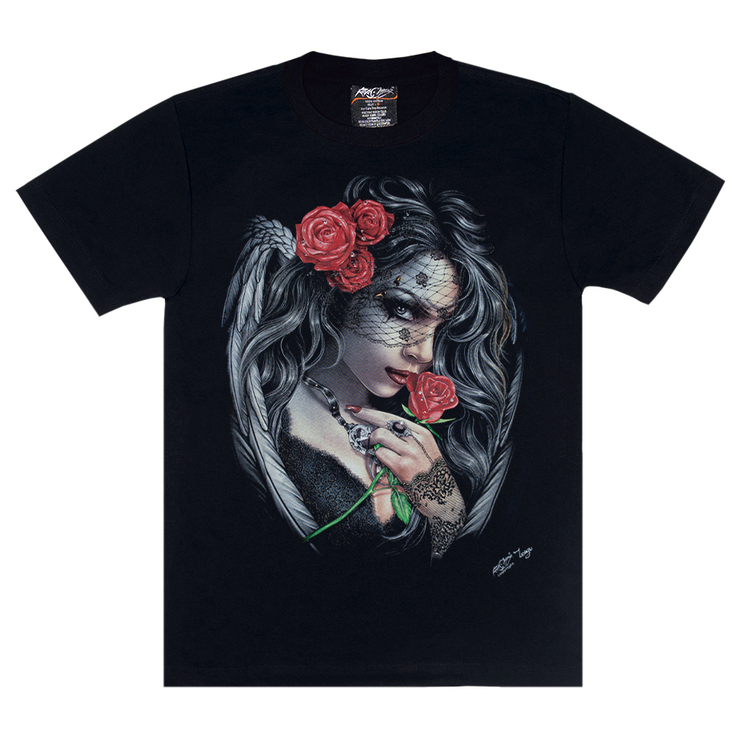Футболка Gothic Lady with Rose (3D, светится в темноте)