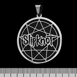 Кулон Slipknot (star and logo) (ptsb-167) круглый
