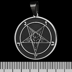 Кулон Пентаграмма с козлом двухсторонний (Sigil Of Lucifer) (ptsb-175)