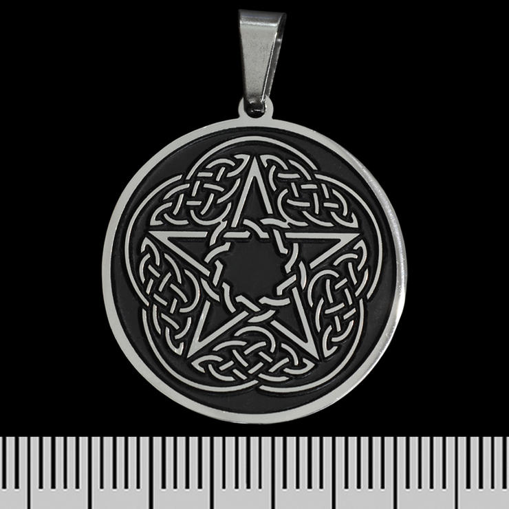 Кулон пентаграмма с плетеным узором на черном фоне (ptsb-176) Кулон пентаграмма с плетеным узором на черном фоне (ptsb-176)