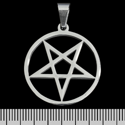 Кулон Перевернутая пентаграмма в кольце (ptsb-178)