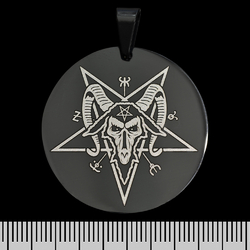 Кулон (ptsb-180) Печатка Бафомета (чорний) Кулон (ptsb-180) Печатка Бафомета (чорний)