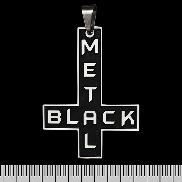 Кулон Перевернутый крест Black Metal, фигурный (ptsb-190) Кулон Перевернутый крест Black Metal, фигурный (ptsb-190)