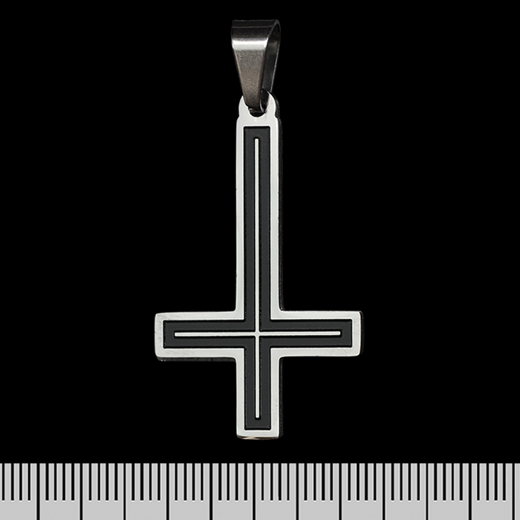 Кулон Перевернутий хрест чорний, фігурний (ptsb-193) Кулон Перевернутий хрест чорний, фігурний (ptsb-193)