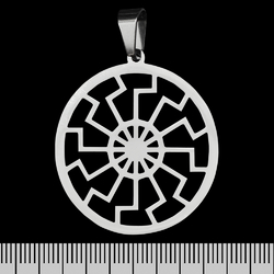 Кулон Черное Солнце, круглый (ptsb-197)