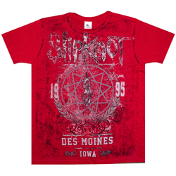 Футболка Full print Slipknot (Des Moines, Iowa, 1995) red t-shirt (EU-P)