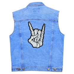 Нашивка термо (thps-073) Skeleton Sign of the Horns наспинна