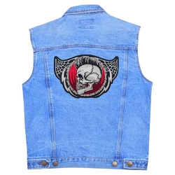 Нашивка термо (thps-077) Skull (biker theme) наспинна