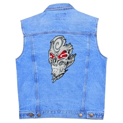 Нашивка термо (thps-081) Череп демона з червоними очима наспинна