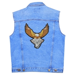 Нашивка термо (thps-093) Орел з мотором у пазурах наспинна