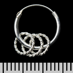 Серьга, кольцо с плетеными кольцами (eas-139)