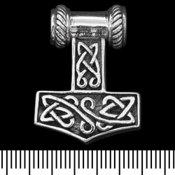 (sp-124) Кулон Молот Тора зі скандинавськими візерунками (срібло, 925 проба) (sp-124) Кулон Молот Тора зі скандинавськими візерунками (срібло, 925 проба)