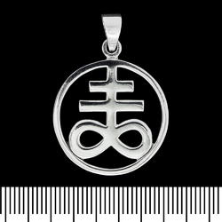 Кулон Крест Левиафана в кругу (серебро, 925 проба) (sp-135)