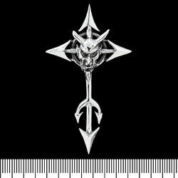 Кулон Дьявольский крест (серебро, 925 проба) (sp-140)