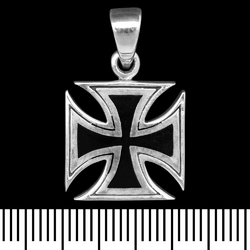 Кулон Крест Тамплиеров, маленький (серебро, 925 проба) (sp-182)