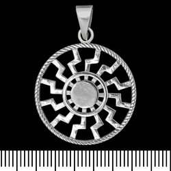 Кулон Черное Солнце с Солнцем внутри (серебро, 925 проба) (sp-196) Кулон Черное Солнце с Солнцем внутри (серебро, 925 проба) (sp-196)