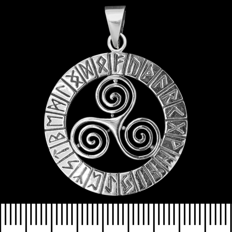 Кулон Триксель в футарке (серебро, 925 проба) (sp-198)