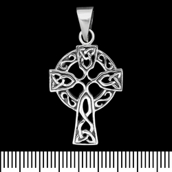 Кулон Кельтский крест с плетеным узором (серебро, 925 проба) (sp-201)
