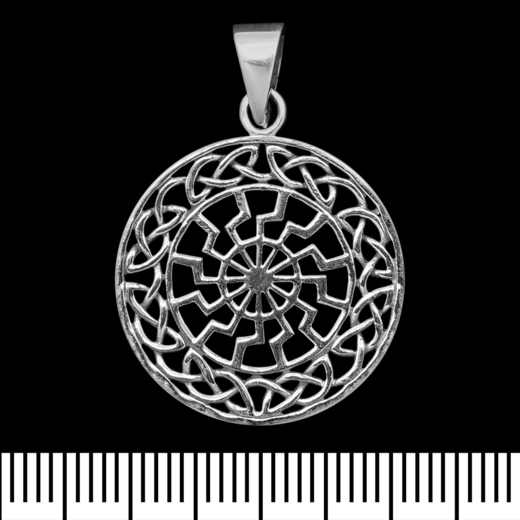 Кулон Черное Солнце в скандинавском узоре (серебро, 925 проба) (sp-202) Кулон Черное Солнце в скандинавском узоре (серебро, 925 проба) (sp-202)