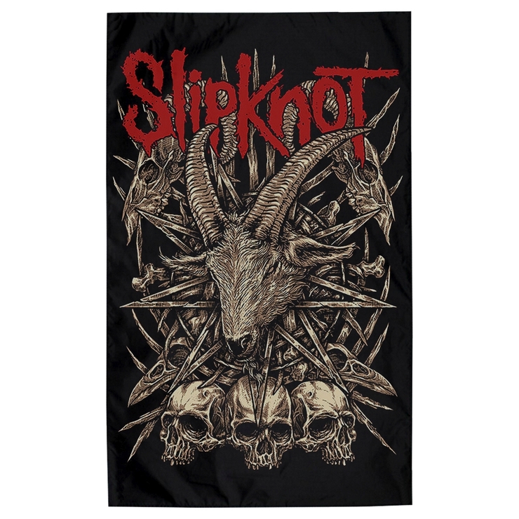 Прапор Slipknot (goat head with skulls), настінний sfc-035 Прапор Slipknot (goat head with skulls), настінний sfc-035