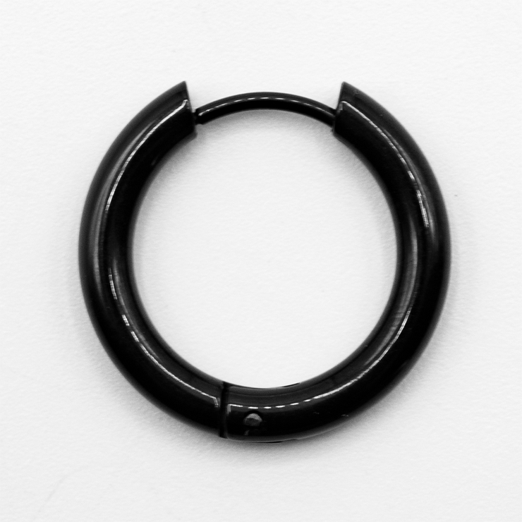 Серьга-кольцо (ea-110) хард-обманка (титан, черный, диаметр 14/20мм) Серьга-кольцо (ea-110) хард-обманка (титан, черный, диаметр 14/20мм)