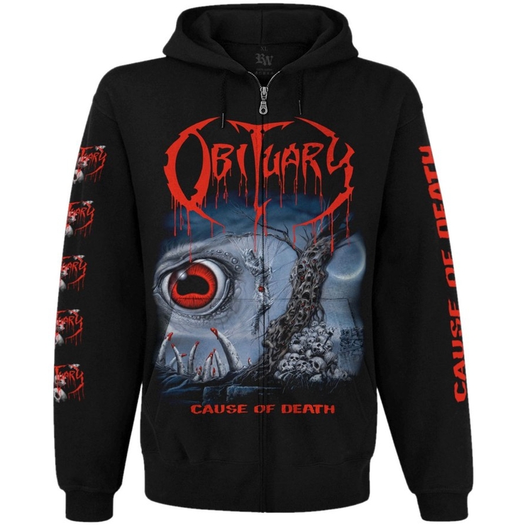 Худи Obituary "Cause of Death" на молнии Худи Obituary "Cause of Death" на молнии
