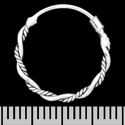 Сережка, кільце з візерунком (eas-198)