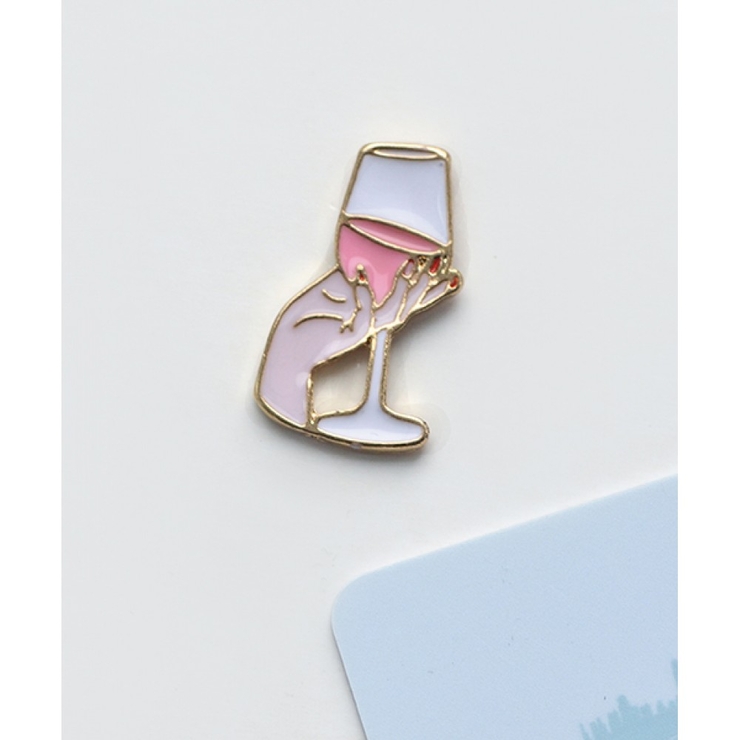 Металевий пін (upn-073) Келих рожевого вина Металевий пін (upn-073) Келих рожевого вина