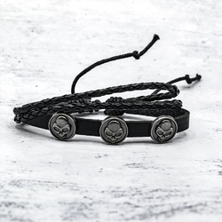 Браслет BEL-200 Три черепи у колі Браслет BEL-200 Три черепи у колі