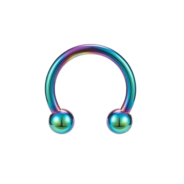 Підкова, кульки (мед. сталь, хамелеон) cir-047 Підкова, кульки (мед. сталь, хамелеон) cir-047