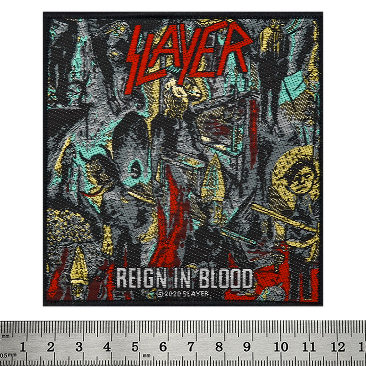Нашивка тканая Slayer "Reign In Blood" (ofp-006) Нашивка тканая Slayer "Reign In Blood" (ofp-006)
