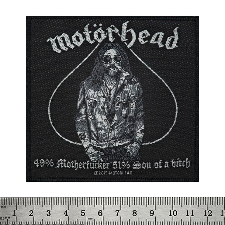 Нашивка тканая Motorhead - 49% Motherfucker 51% Son of a bitch (ofp-008) Нашивка тканая Motorhead - 49% Motherfucker 51% Son of a bitch (ofp-008)