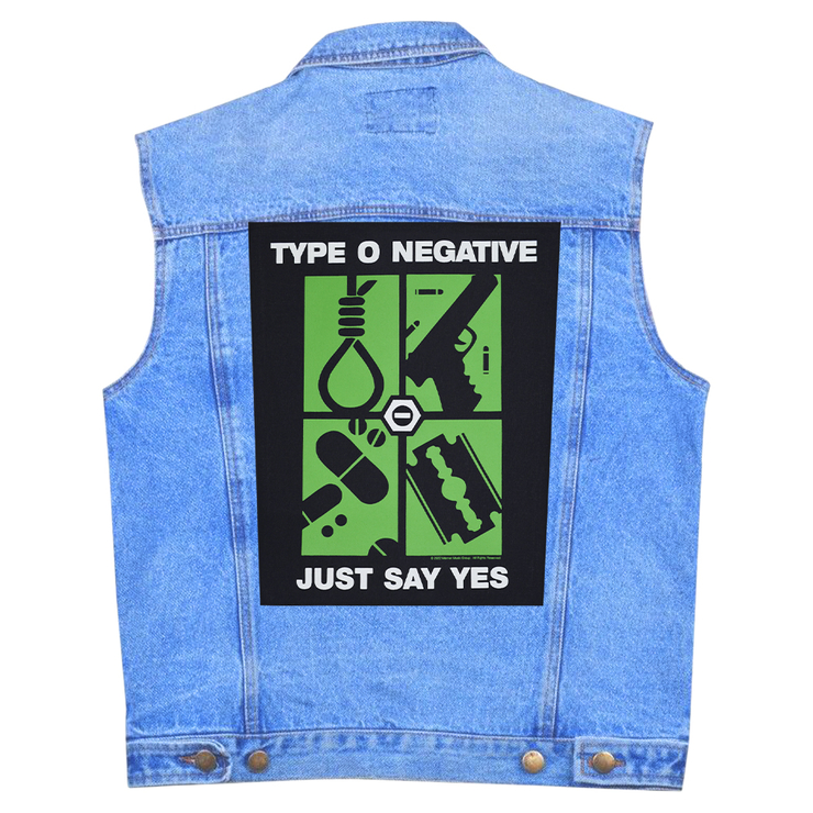 Нашивка наспинная катаная Type O Negative "Just Say Yes" (olbp-001) Нашивка наспинная катаная Type O Negative "Just Say Yes" (olbp-001)
