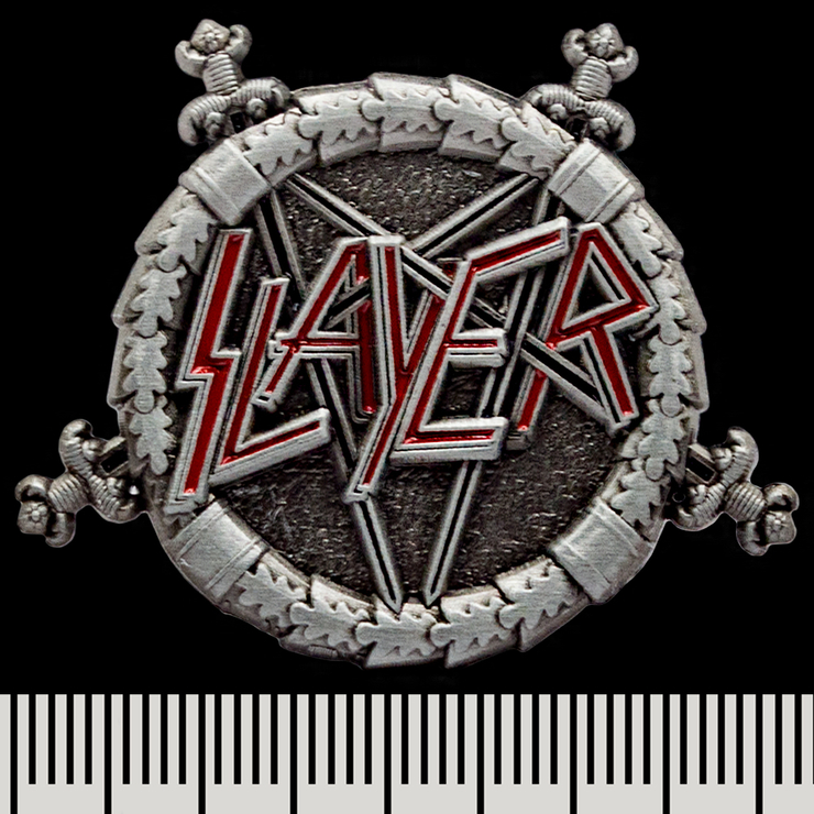 Пін Slayer (logo on the pentagram) (pnol-006) Пін Slayer (logo on the pentagram) (pnol-006)
