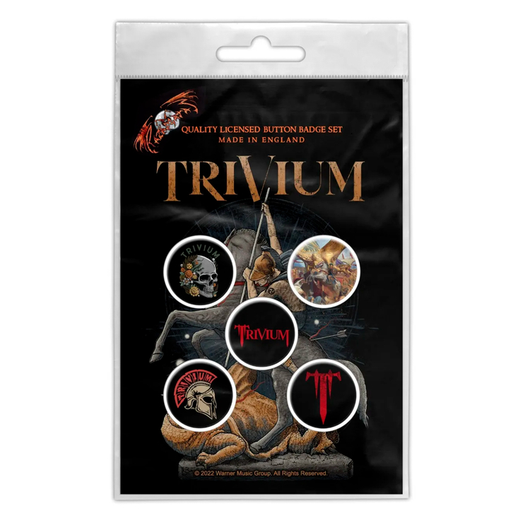 Подарочный набор значков TRIVIUM - IN THE COURT OF THE DRAGON (iol-011) Подарочный набор значков TRIVIUM - IN THE COURT OF THE DRAGON (iol-011)