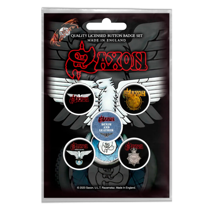 Подарочный набор значков SAXON - WHEELS OF STEEL (iol-027) Подарочный набор значков SAXON - WHEELS OF STEEL (iol-027)