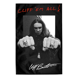Флаг (текстильный постер) METALLICA - CLIFF 'EM ALL! (fol-034)