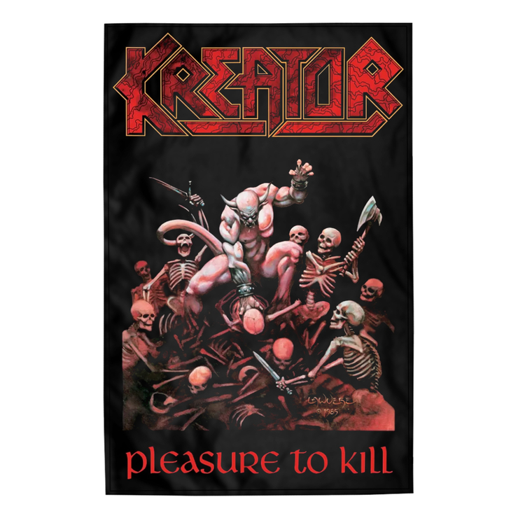 Флаг (текстильный постер) KREATOR - PLEASURE TO KILL (fol-039) Флаг (текстильный постер) KREATOR - PLEASURE TO KILL (fol-039)