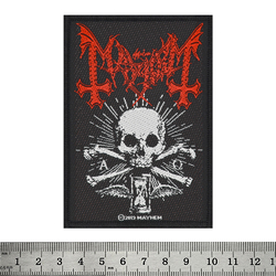 Нашивка тканая MAYHEM - ALPHA OMEGA DAEMON (ofp-057) Нашивка тканая MAYHEM - ALPHA OMEGA DAEMON (ofp-057)