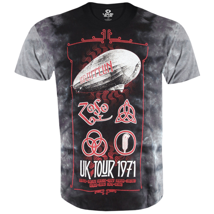 Футболка Liquid Blue Led Zeppelin - UK Tour 1971 (Tie-Dye) Футболка Liquid Blue Led Zeppelin - UK Tour 1971 (Tie-Dye)