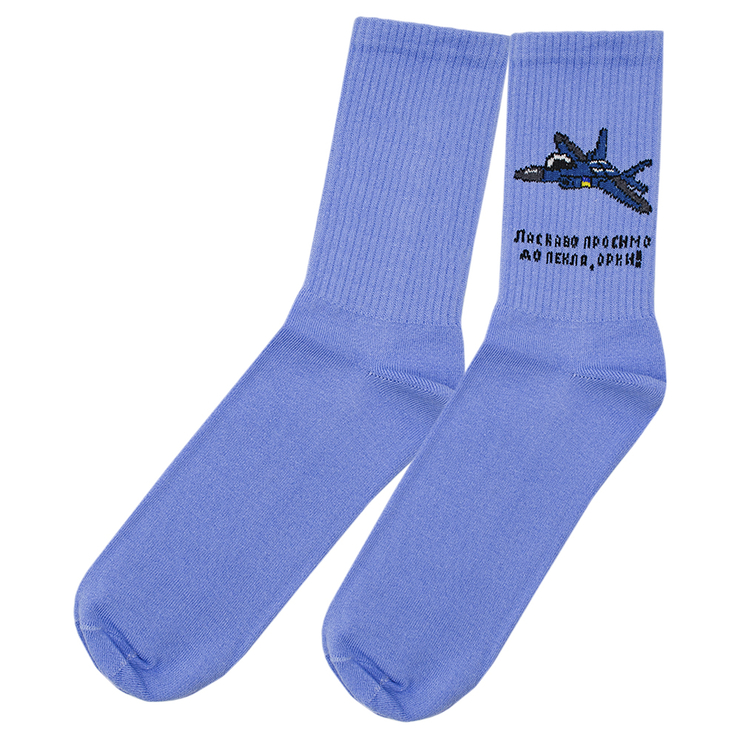 Носки Ласкаво просимо до пекла, орки (самолет) голубые (uas-014) Носки Ласкаво просимо до пекла, орки (самолет) голубые (uas-014)