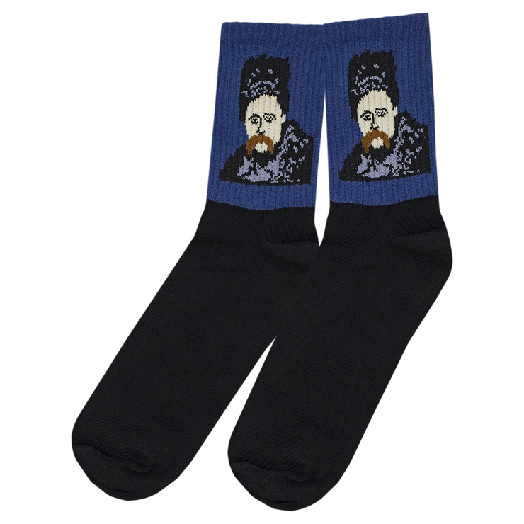 Носки Тарас Шевченко (фото 1859 года) сине-черные) uas-018 Носки Тарас Шевченко (фото 1859 года) сине-черные) uas-018