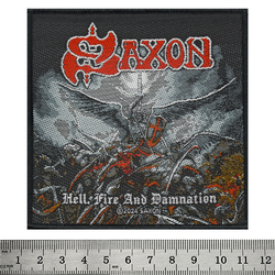 Нашивка тканая SAXON - HELL, FIRE AND DAMNATION (ofp-092) Нашивка тканая SAXON - HELL, FIRE AND DAMNATION (ofp-092)