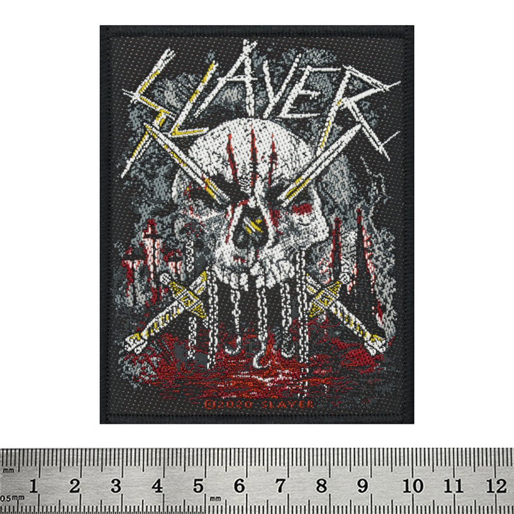 Нашивка тканая SLAYER - SKULL & SWORDS (ofp-098) Нашивка тканая SLAYER - SKULL & SWORDS (ofp-098)