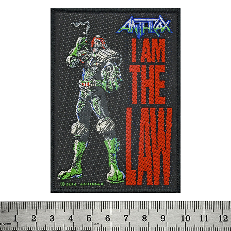 Нашивка тканая ANTHRAX - I AM THE LAW (ofp-109)