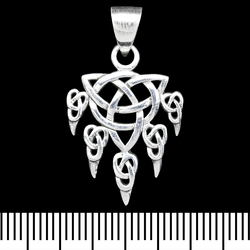 Кулон Трикветр в виде лапы волка (серебро, 925 проба) (sp-221)