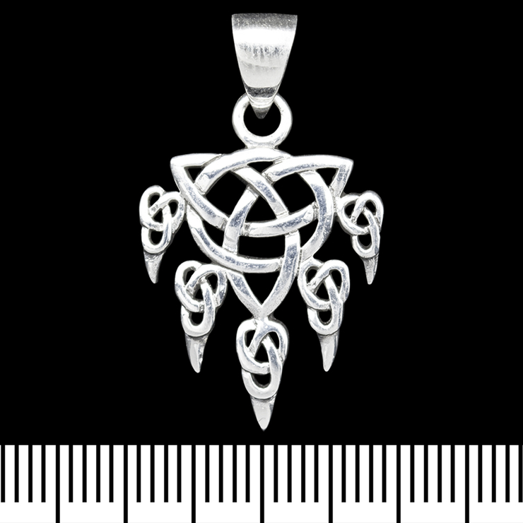 Кулон Трикветр в виде лапы волка (серебро, 925 проба) (sp-221)