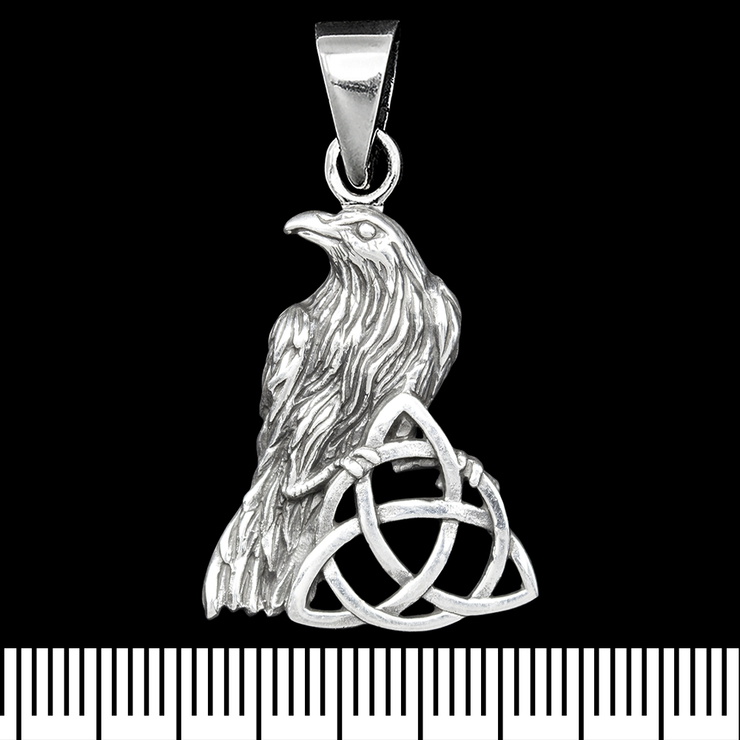 Кулон Ворон с трикветром (серебро, 925 проба) (sp-222) Кулон Ворон с трикветром (серебро, 925 проба) (sp-222)